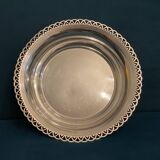 Hollow plate silver metal openwork contours