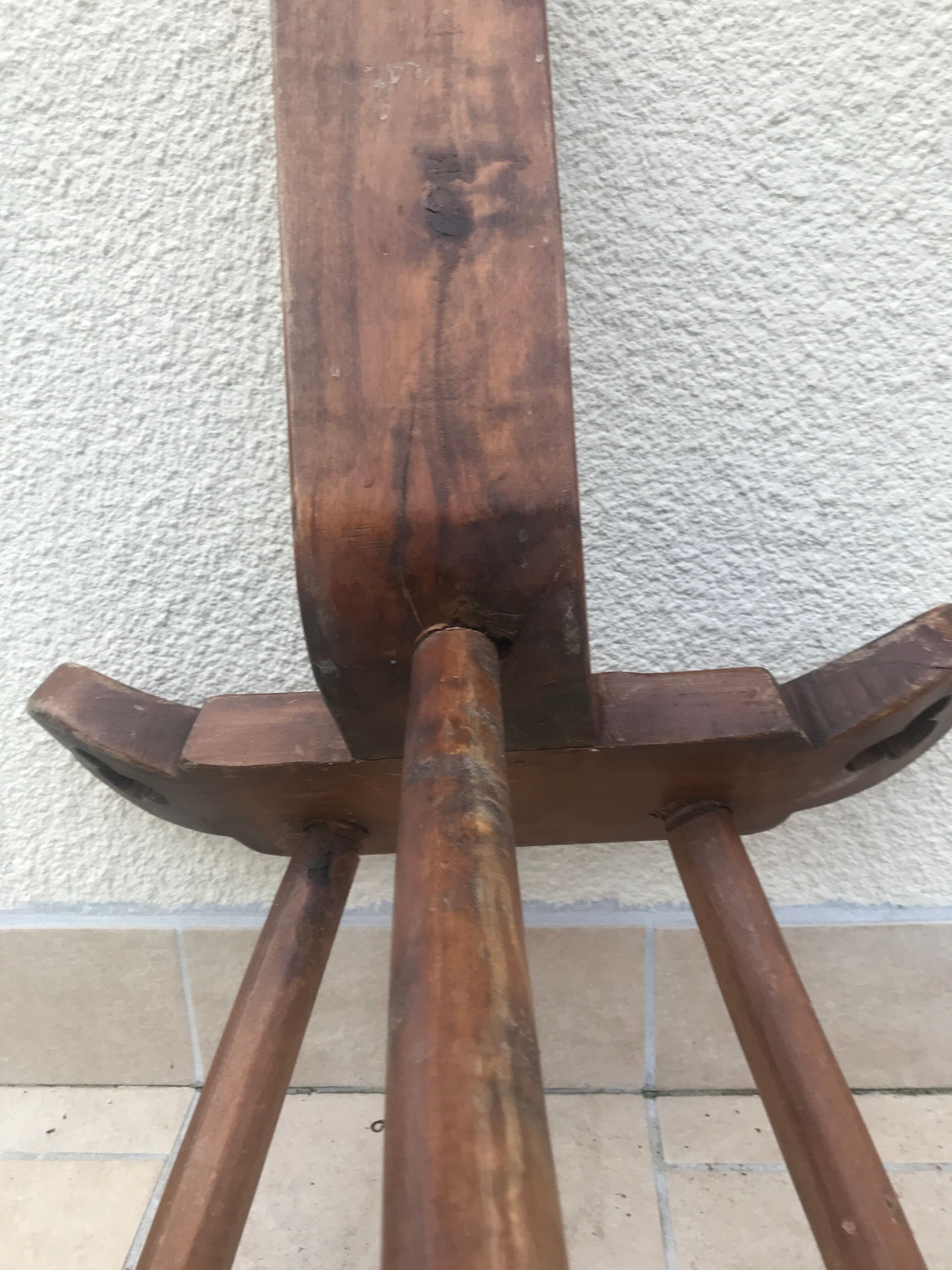 Brutalist tripod chair