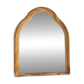 Miroir Twister vintage en rotin en spirale avec verre biseauté d'Alberich, Espagne, années 70