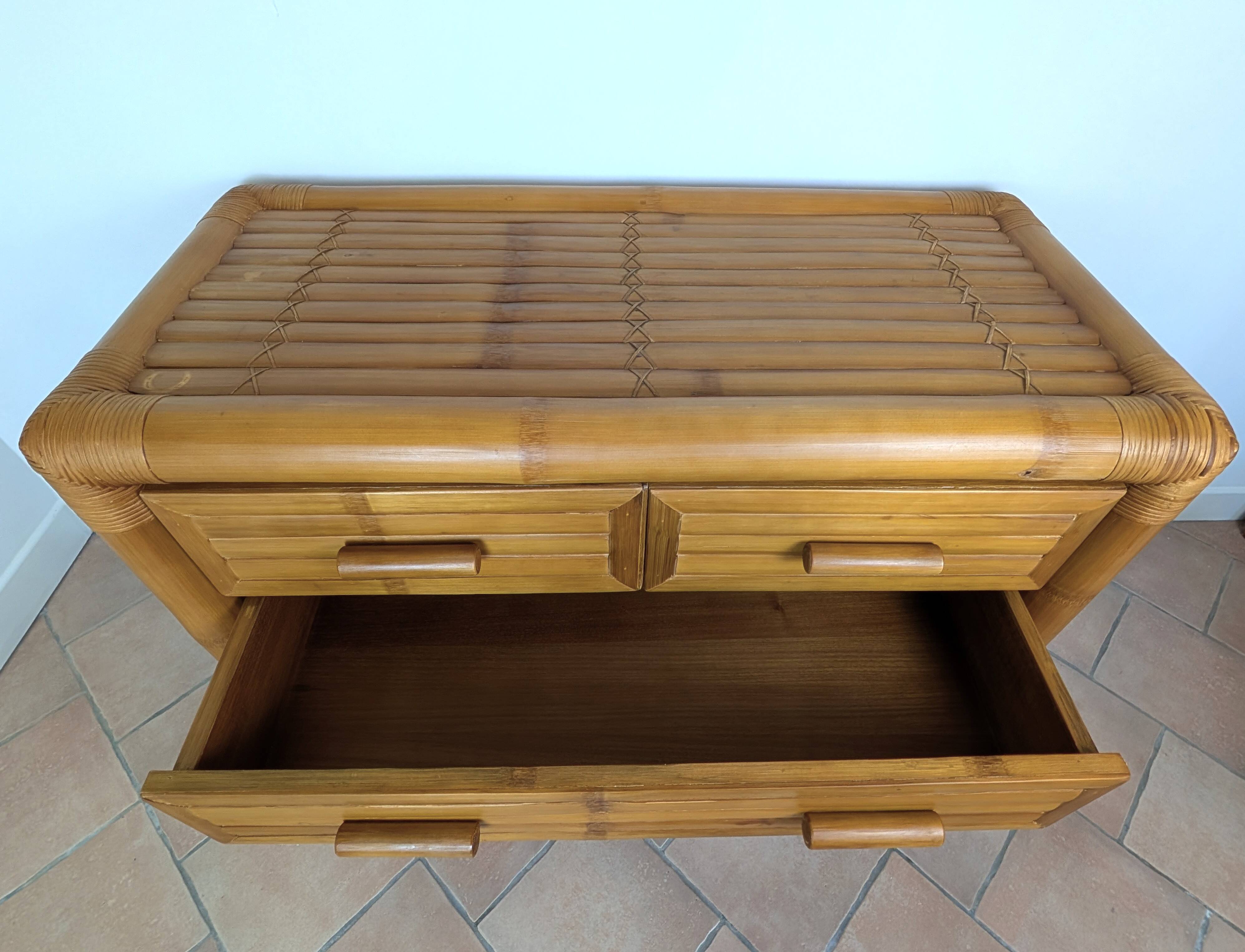 Bamboo chest of drawers