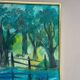 Swedish Oil on Canvas “Forest Gate” by Stig Allan Vintage & Framed