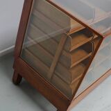 Vitrine de magasin ancienne en chêne et verre anglais, vers 1920-1930