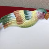 Lancel Paris ceramic dish with embossed parrot decoration