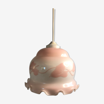 Suspension vintage en opaline