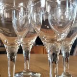 4 antique stemmed glasses