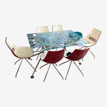 Calligaris table and chairs