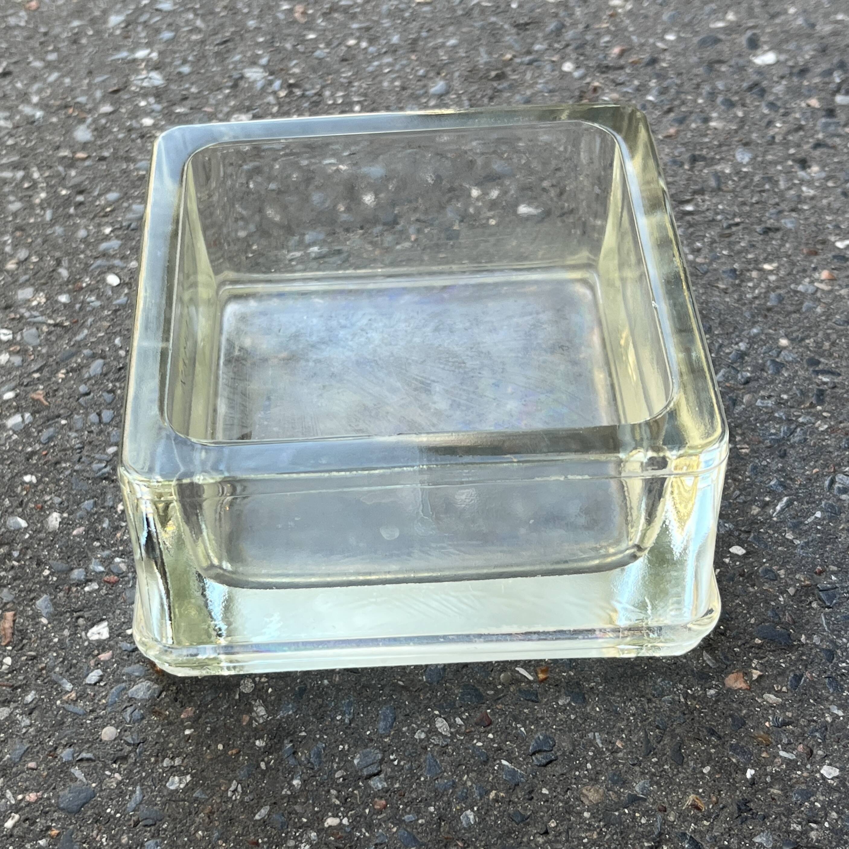 Lumax glass block tray - lumax charlotte perriand ashtray