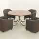 Set of four PS142 armchairs by Eugenio Gerli for Tecno, Italy, 1966.