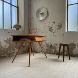 Vintage oak compass desk