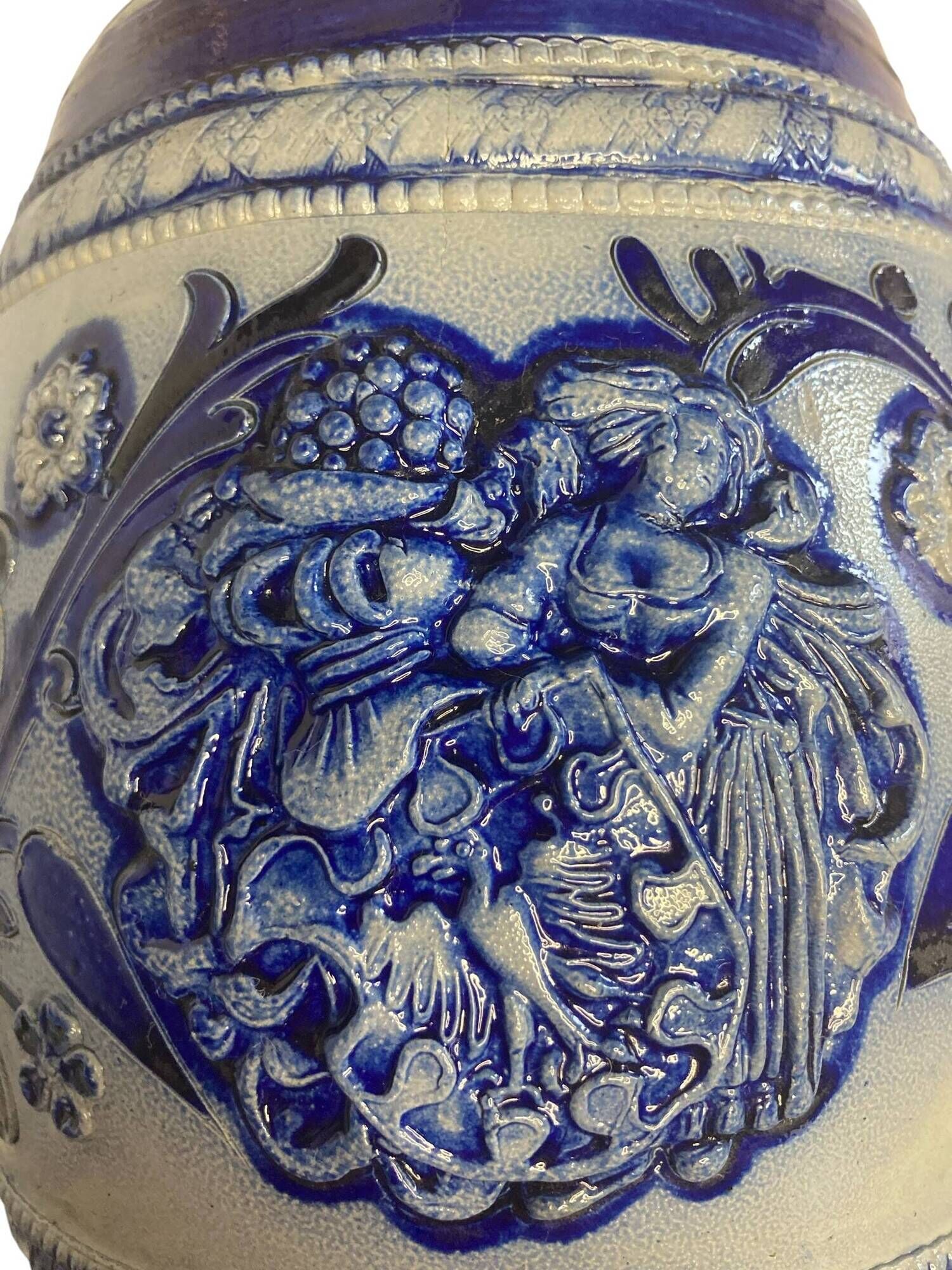 Ancien vase grès émaillé Westerwald début XXème