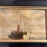 Dutch School From the 20th Century. Marines. Pair of signed oils on panels.