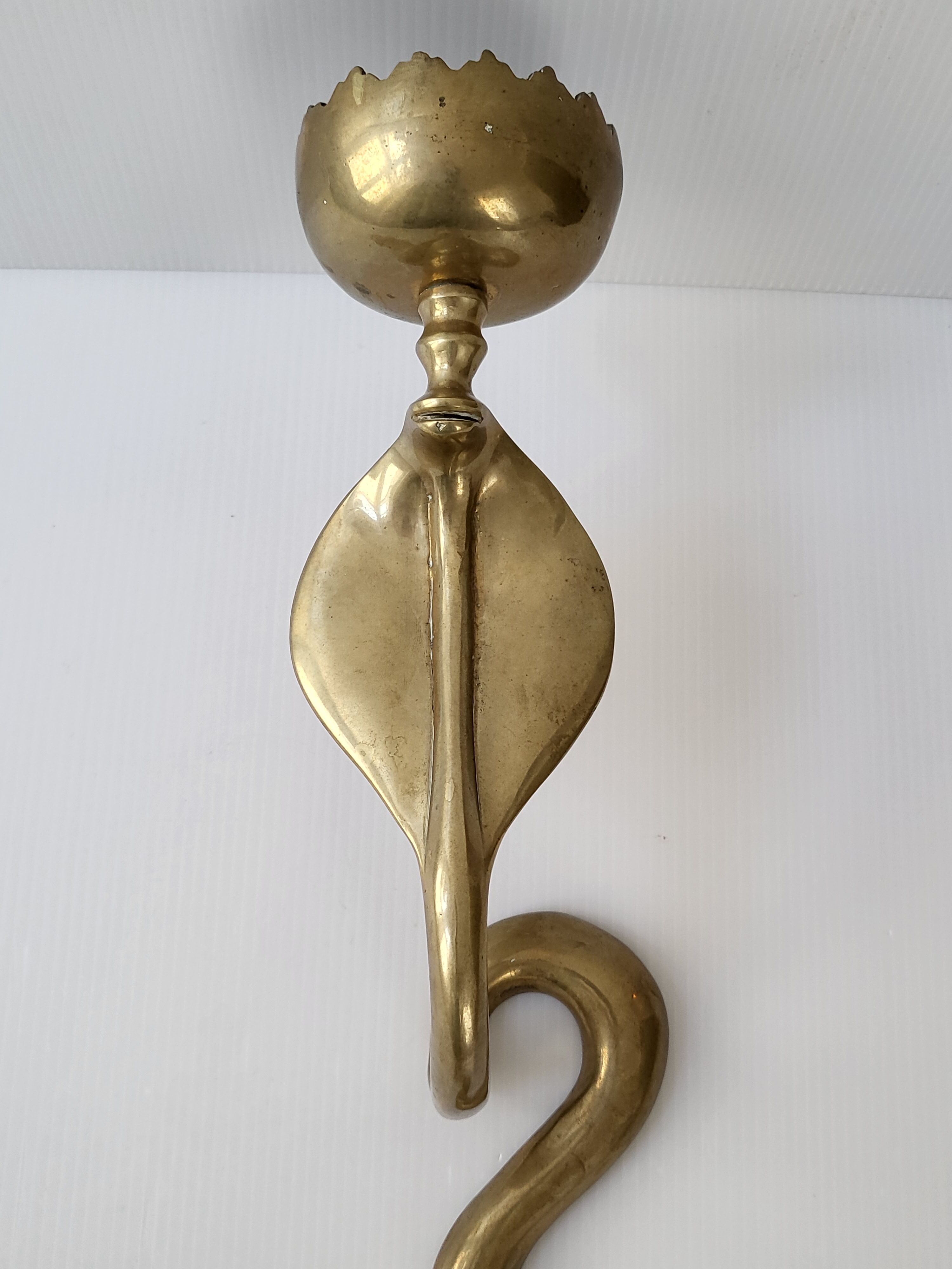 Wall candle holder cobra 76cm vintage 1970