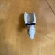 Vintage White & Blue Porcelain Goose-Shaped Kitchen Spoon Poland