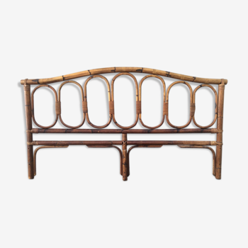 Vintage rattan bamboo headboard