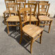 Set de 8 chaises bistrot brutes