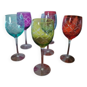 Verres à pied  en cristal