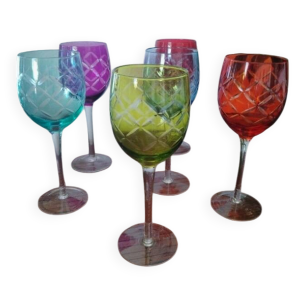 Verres à pied  en cristal