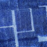 Large new blue Moroccan wool rug, 200x300 cm