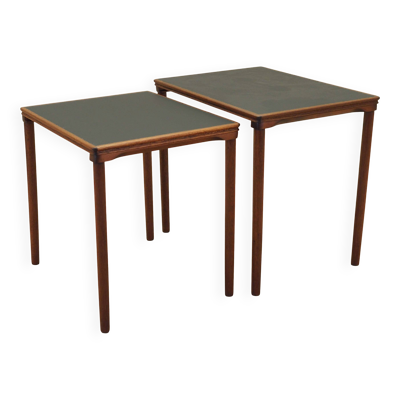 Ensemble de tables gigognes en teck, design danois, années 1970, production : Danemark