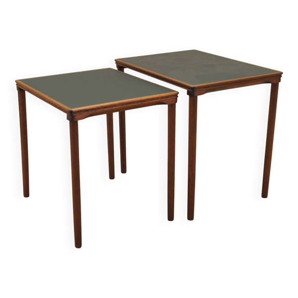 Ensemble de tables gigognes en teck, design danois, années 1970, production : Danemark