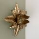 Vintage wall light in gold metal with leaf decorations