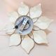 1970s 1980s Hollywood Regency Masca Gold Leaf Metal Flower Wall Sconce