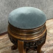 Asia 19th century: adjustable piano stool with screws in solid mahogany circa 1850