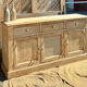Renovated enfilade - solid raw wood sideboard with cane work