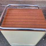 Pair of bedside tables Formica mid-Century vintage 1970 french bedside