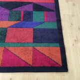 Psychedelic Memphis Style abstract Rug Carpet by Atrium Tefzet, Germany 1980s