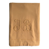 Old linen and yellow cotton sheet