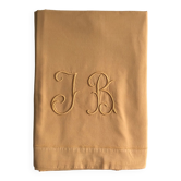 Old linen and yellow cotton sheet