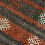 6x9 Green & Red Striped Pattern Kilim Area Rug, 175x266Cm