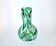 Murano ? Vase en verre soufflé filigrane vert moderniste 1960