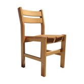Vintage pine chair, old ski resort furniture