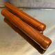 Pair of Havana cigar cases made of solid exotic wood