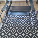 Chrome and black leather Wassily chair by Marcel Breuer