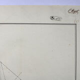 Old drawing - study of geometry - Ecole Royale Polytechnique 1824