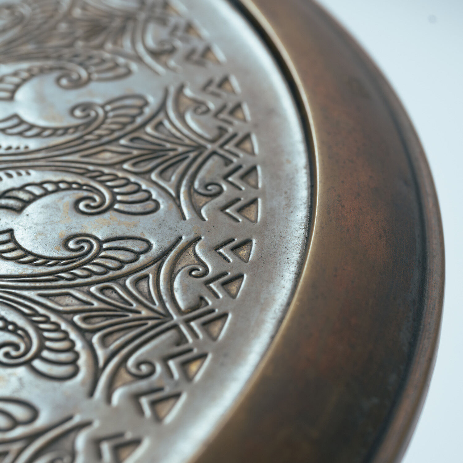 Dutch Art Nouveau occasional table with floral relief decor, 1920s