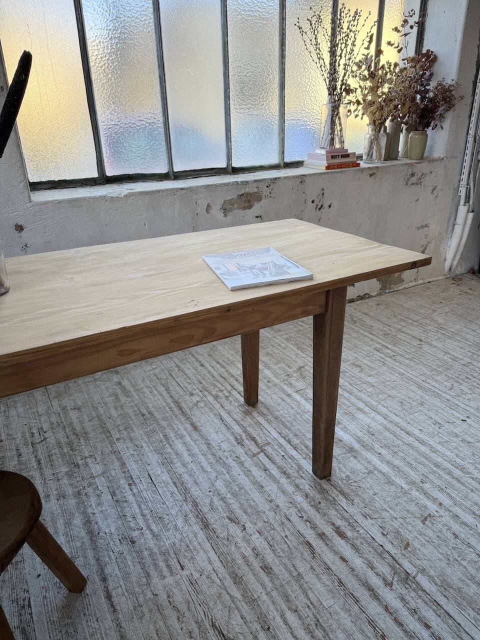 Pine and oak farmhouse table 2m