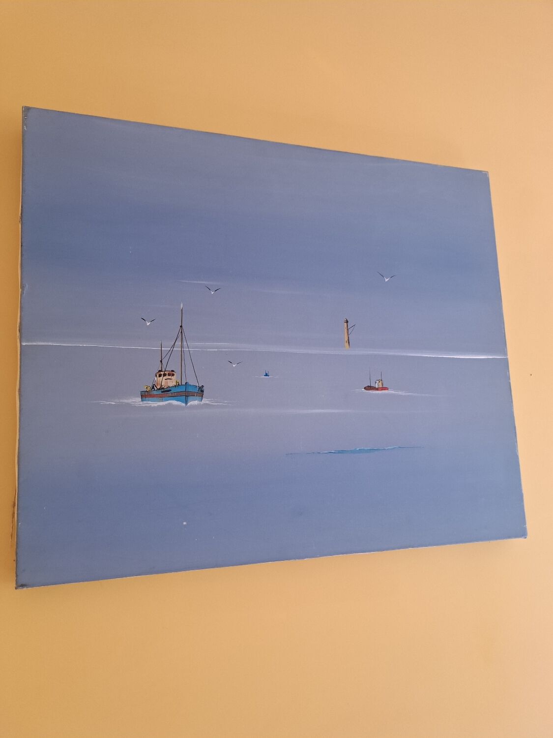Sea boats painting