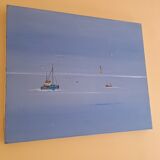 Tableau mer bateaux