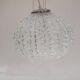 60s round chrome and glass pendant