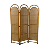 Rattan & wicker folding screen, 1980’s
