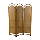 Rattan & wicker folding screen, 1980’s