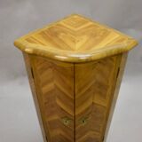 Small 18th century marquetry corner cabinet