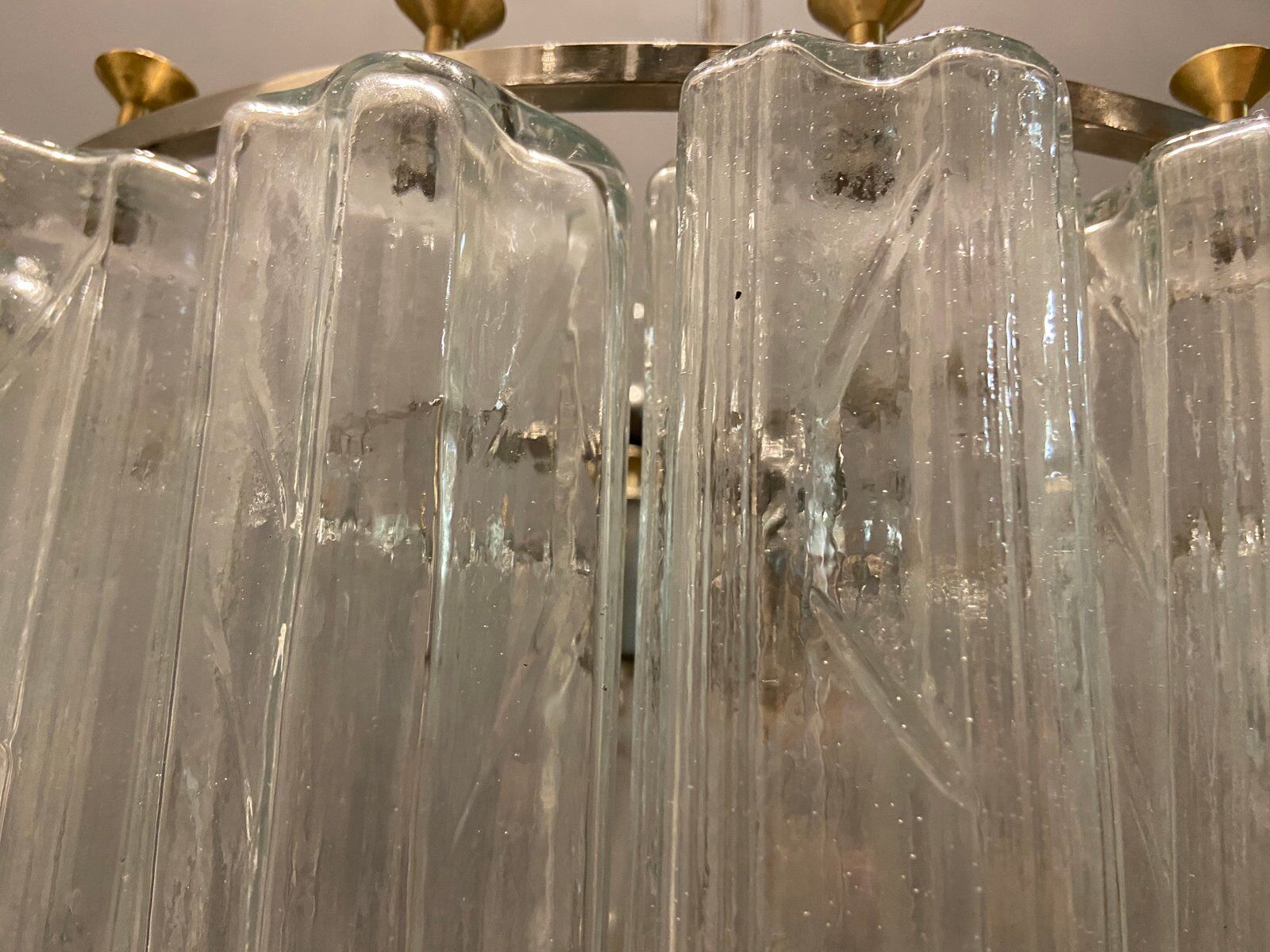 Mid-century italian murano glass tronchi tube lamp