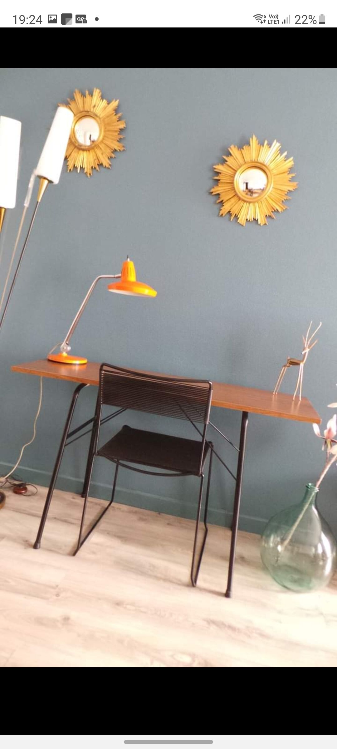 La console bureau table vintage aux pieds effei