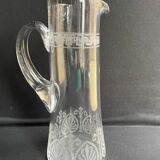 St. louis partie de service à bière art nouveau cristal soufflé et gravé