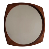 Teak mirror, design by Rimbert Sandholdt Denmark 1960, dimensions 42.5 cm